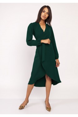 asymetryczna-kopertowa-sukienka-suk160-zielen-butelkowa
