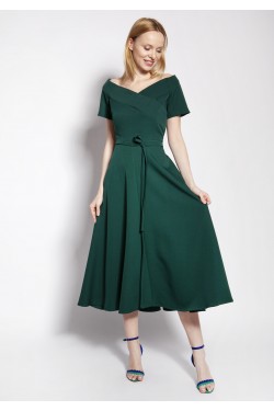 Sukienka trapezowa - zielony